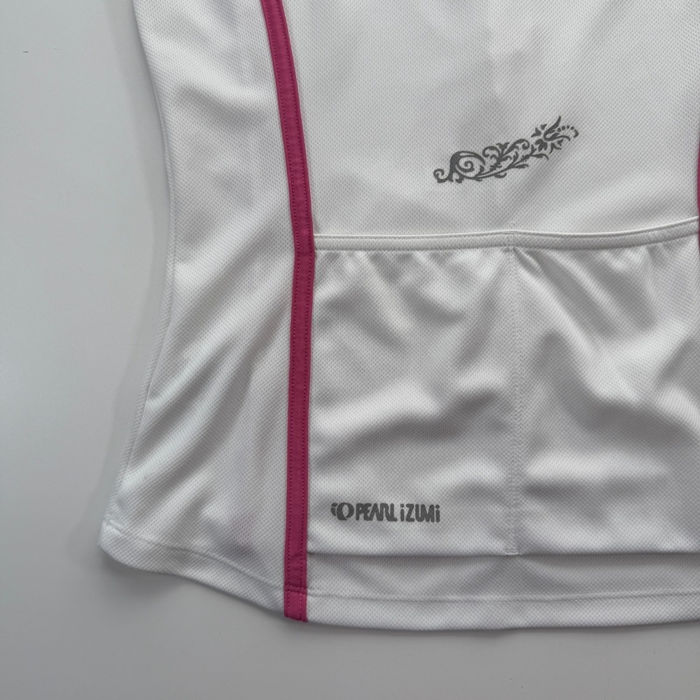 PEARL IZUMI Select 1/2 Zip Short‎ Sleeve Cycling Jersey Womens Medium White - Picture 9 of 14